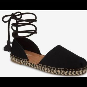 Toms Katalina Black Suede Espadrille
